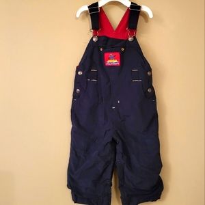 Navy lined nylon overalls